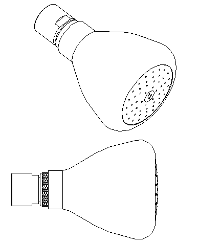 2d design of sprinklers watering dwg file