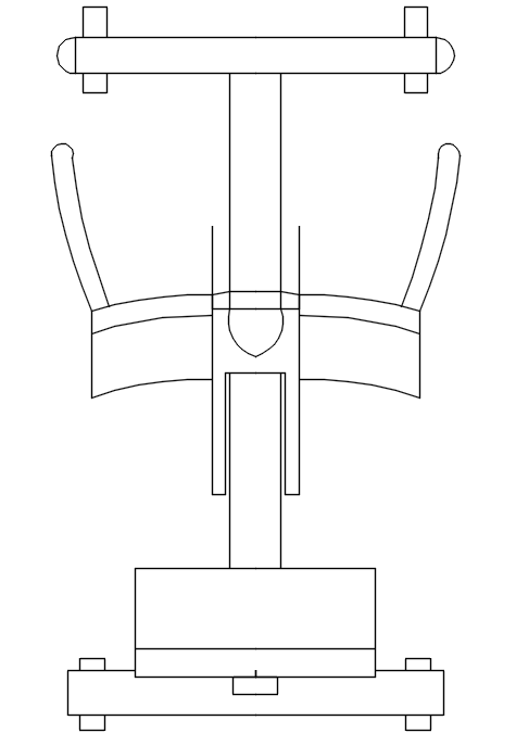 2d elevation of gym equipment