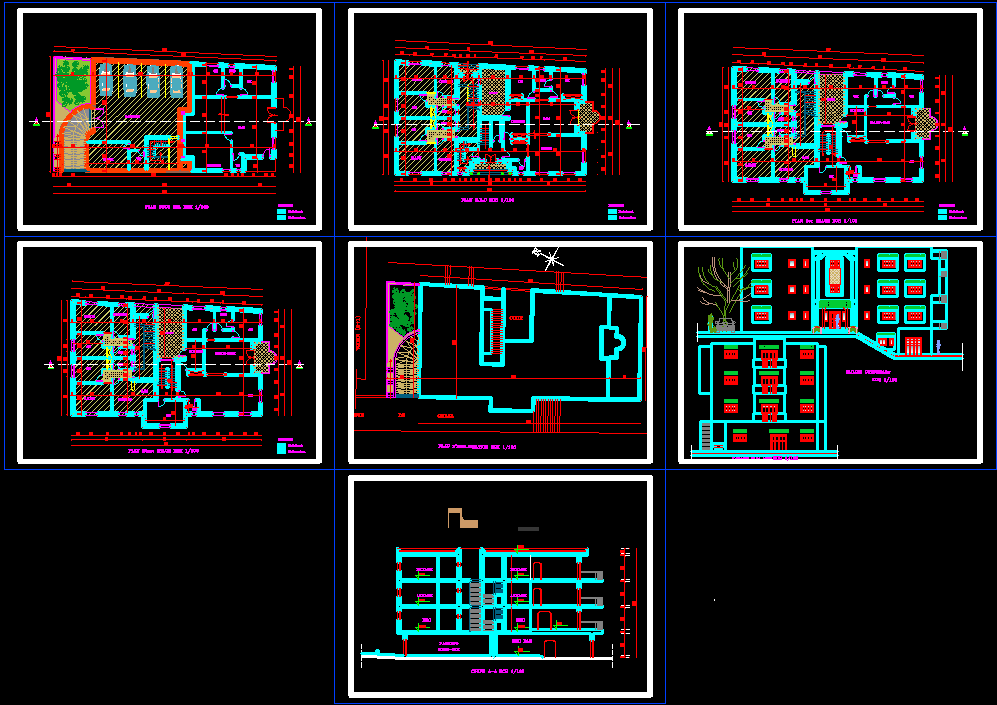 Modern Apartment Building AutoCAD File with 2D Architectural Drawings