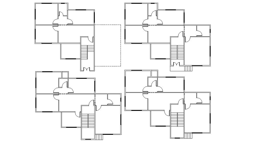2d Apartment Design Layout AutoCAD Plan