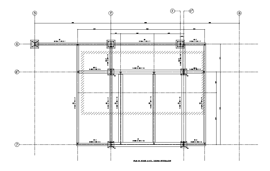 2d CAD Column Beam Layout Plan Drawing Free Download DWG File