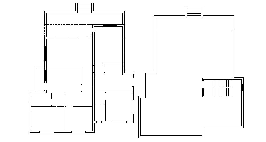 2d House Layout Floor Plan AutoCAD File