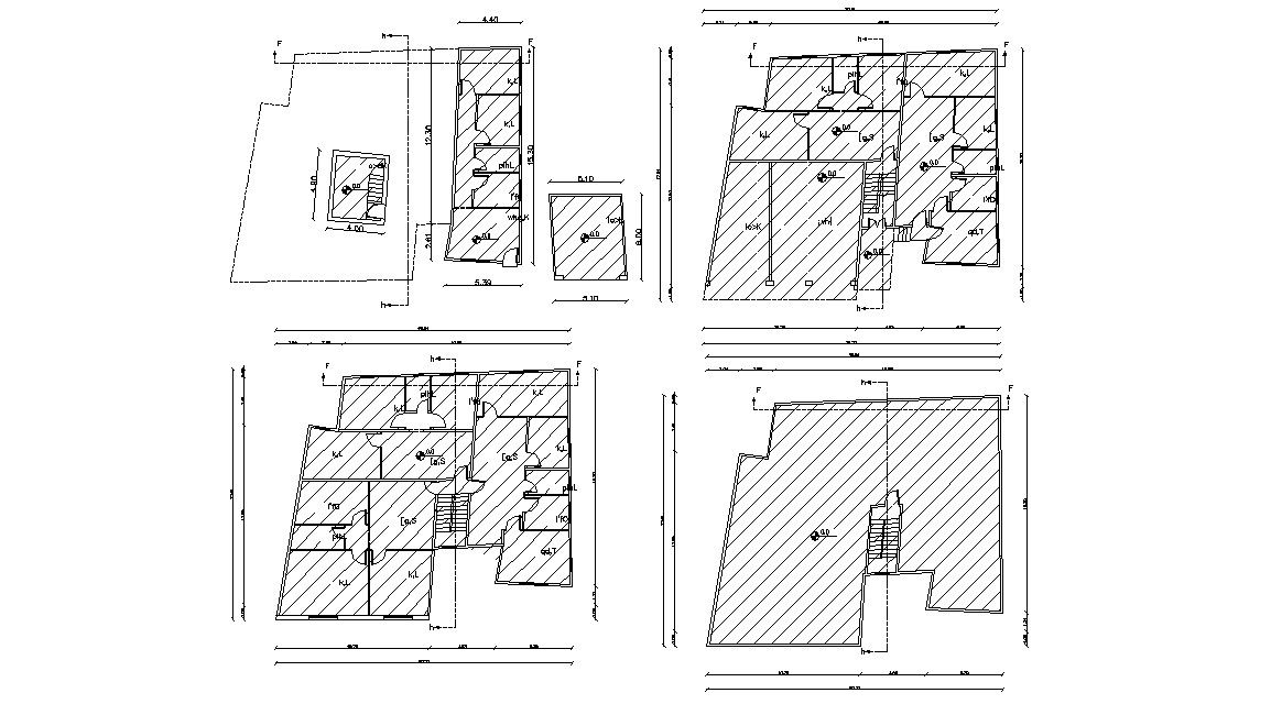 2d Housing Apartment Layout Architecture Plan