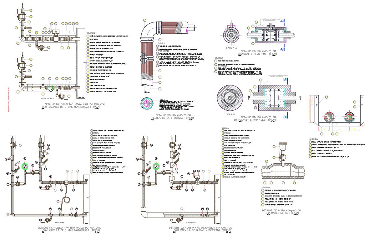 2d Monolink Fancoil Valve And Pipe Design DWG File