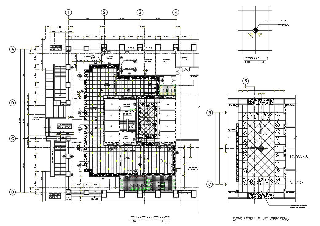 2d Office Building Floor Plan Drawing DWG File