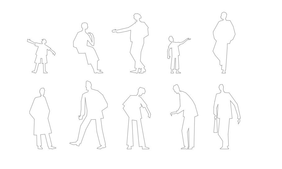 2d People AutoCAD Blocks Free Download