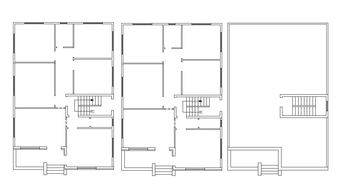2d Residence Bungalow CAD Layout Plan