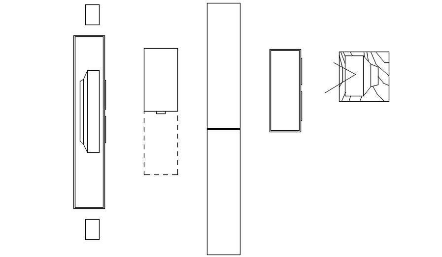 2D TV Console and Entertainment Unit CAD Blocks DWG file