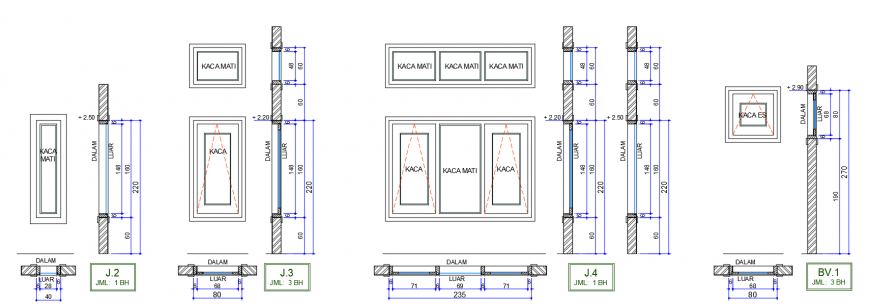 2d cad drawing of door elevation autocad software