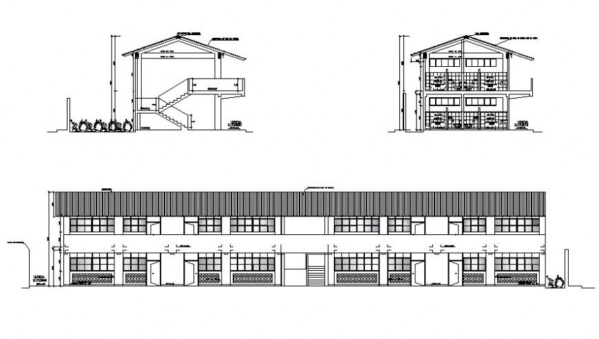 2d architecture school project cad file