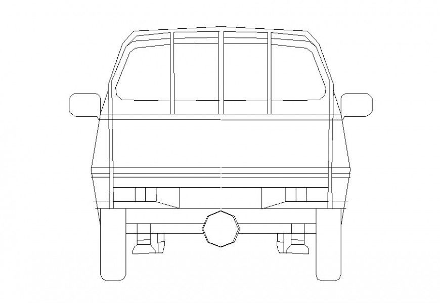 2D block of transportation vehicle AutoCAD file