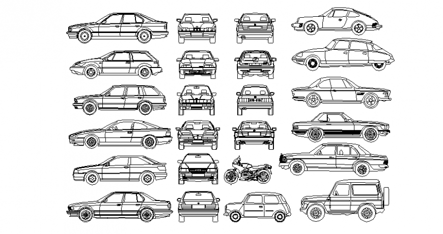 2d blocks detail of car dwg file