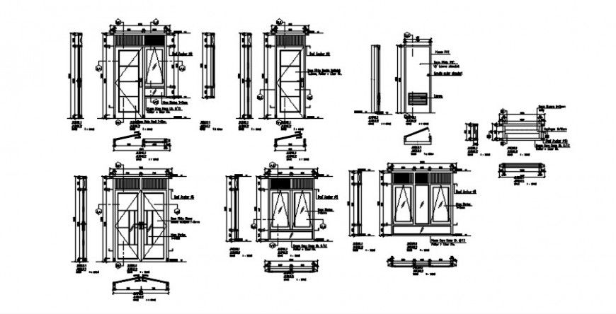 2d blocks of door window block autocad software file