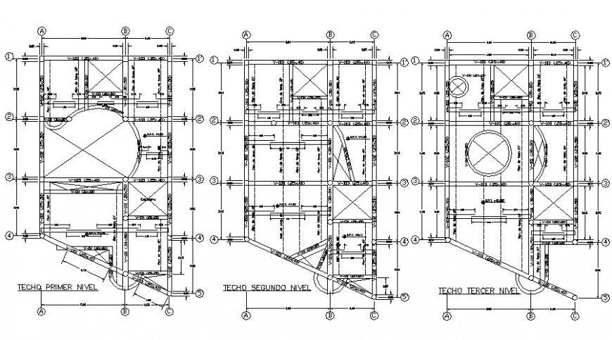 2d building foundation plan cad file