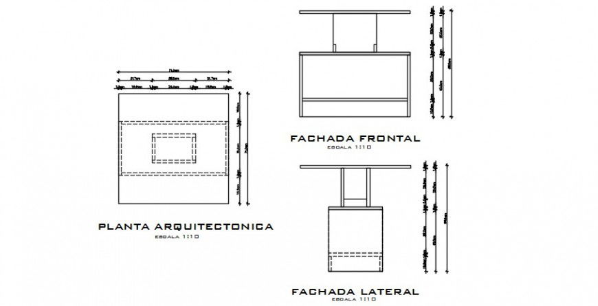 2d CAD drawings details of kitchen furniture units dwg file