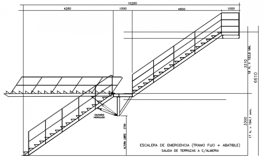 2d CAD staircase design drawings autocad software file