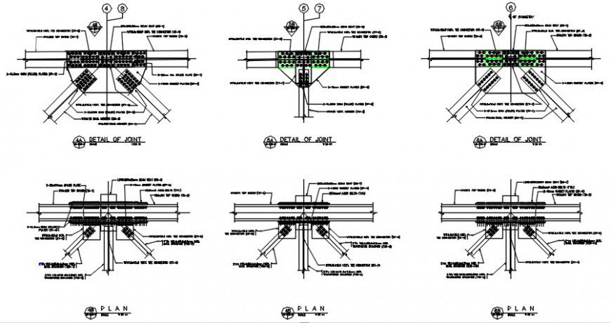 2d CAD structural joints drawings autocad software file