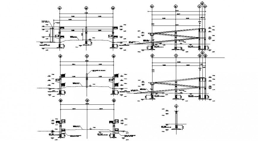 2d cad beam detail dwg file