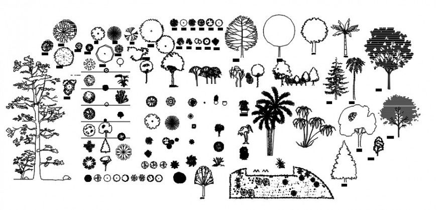 2d CAD blocks of landscaping units library autocad file
