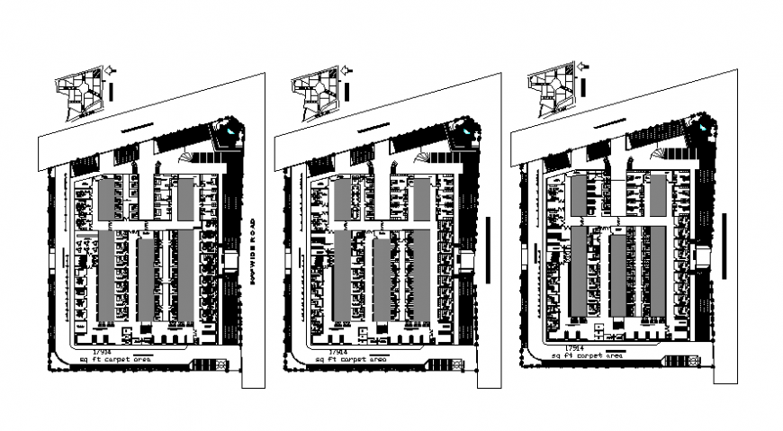 2d CAD commercial building area autocad software file