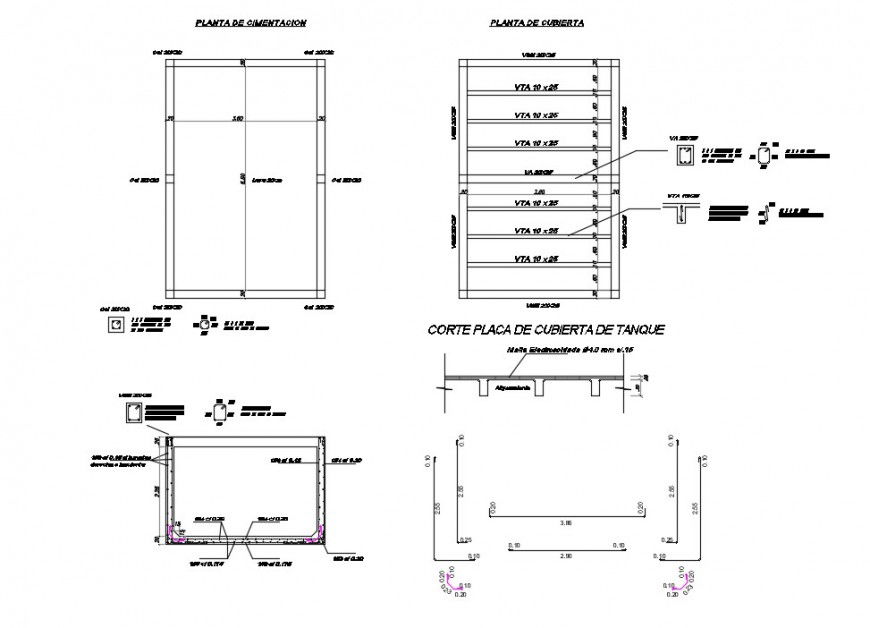 2d CAD construction details of box culvert autocad file