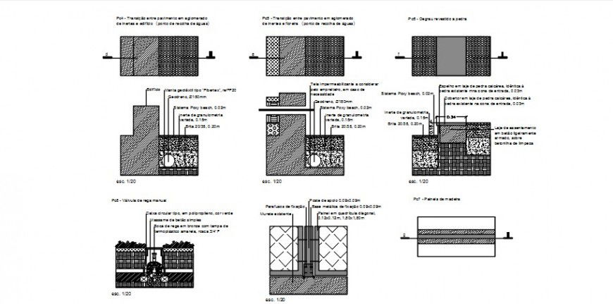 2d CAD construction details of pavement dwg autocad file