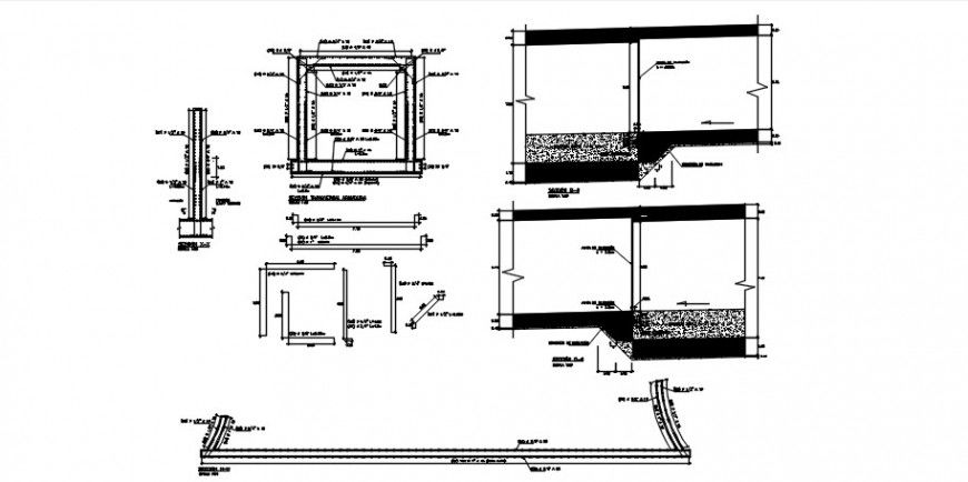 2d CAD construction details of water tank dwg autocad file