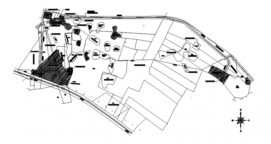 2d CAD detailing drawings of an area planning dwg file