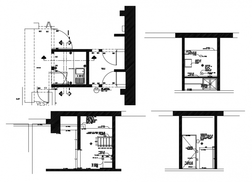 2d cad drawing of kitchen elevation auto cad software