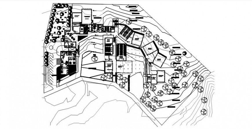 2d CAD drawing detailing of an area planning dwg file