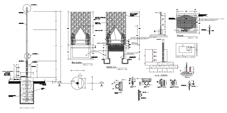 2d cad drawing mounted joints autocad software