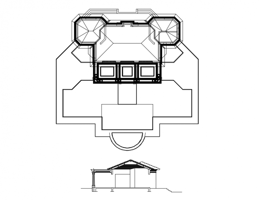 2D CAD Drawing of 3D Annexed AutoCAD Software | Download Files