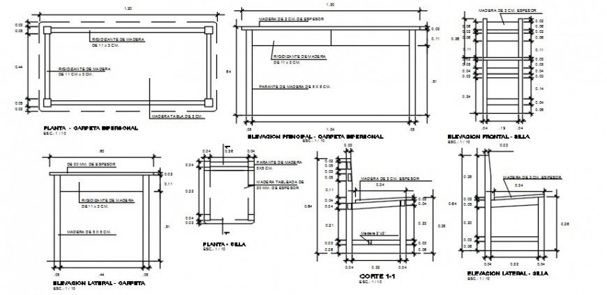 2d cad drawing of a rural area of furniture parts auto cad software