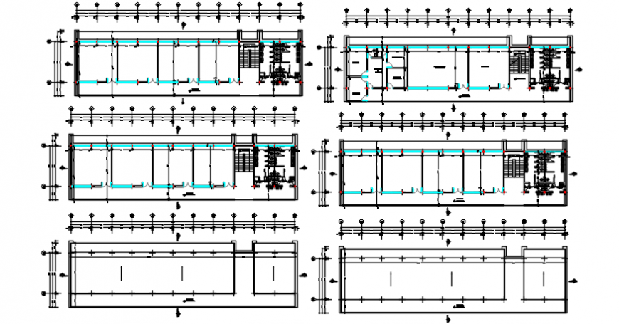 2D Cad drawing of administrative building layout plan