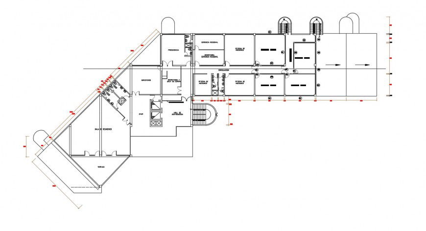 2d cad drawing of administrative office warehouse autocad software