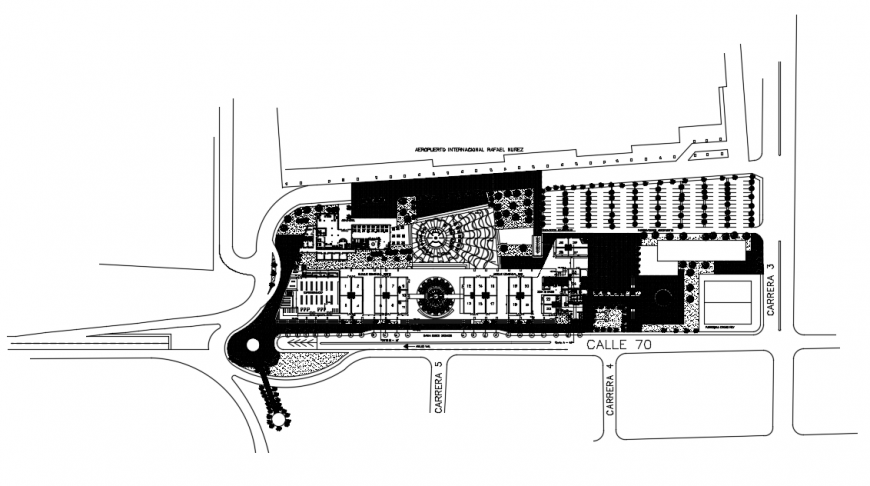 2d cad drawing of aero center first-floor auto cad software