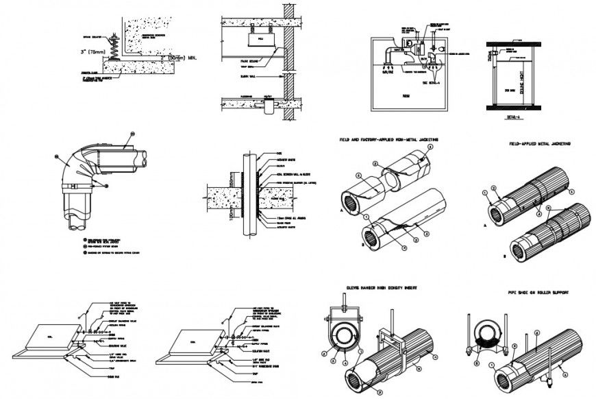 2d cad drawing of airconditioner layout plan autocad software