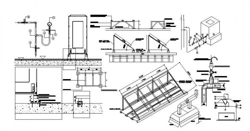 2d cad drawing of all roof shutter plan auto cad software