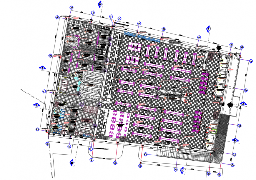 2d cad drawing of anchor store second level autocad software