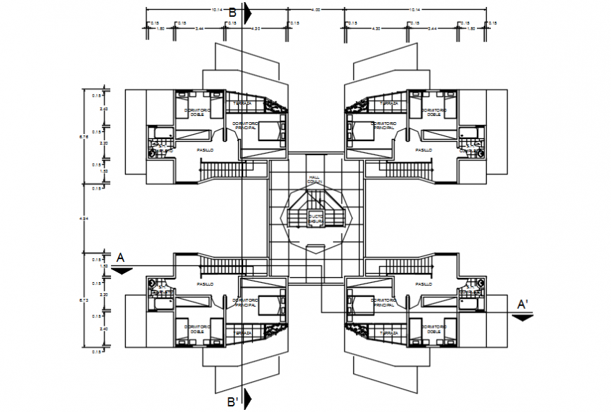 2d cad drawing of apartment floor 3 autocad software