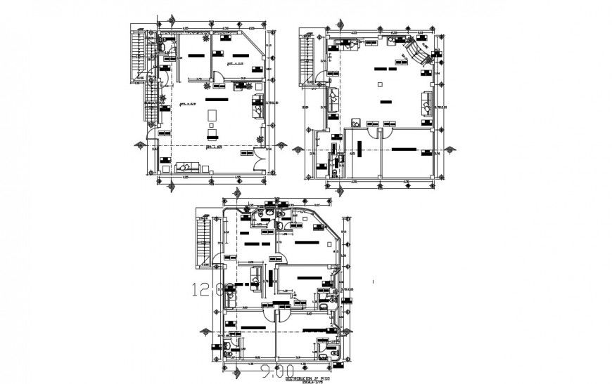 2d cad drawing of apartment house plan autocad software