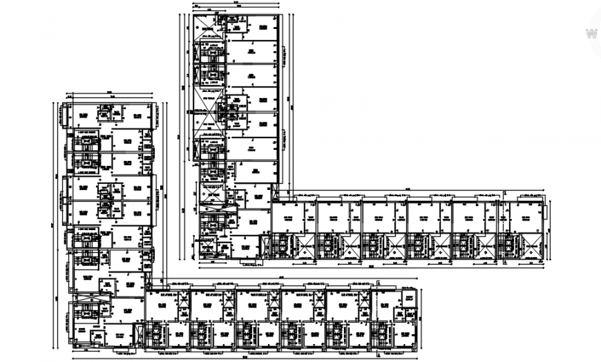2D cad drawing of apartment layout plan Auto CAD software