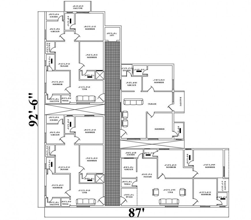2d cad drawing of apartment living room autocad software