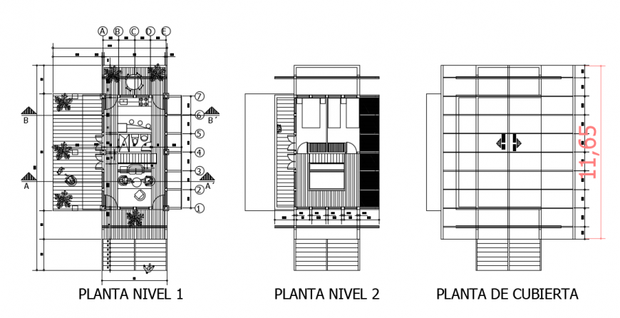 2d cad drawing of Arafat bungalow auto cad software