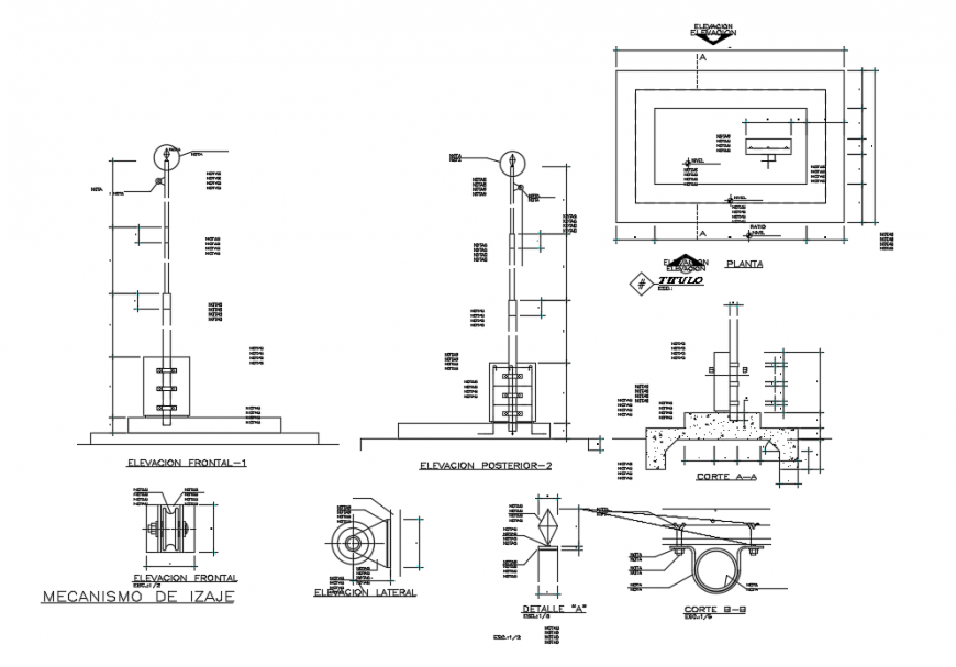 2d cad drawing of architectural construction section autocad software