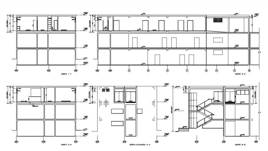 2d cad drawing of architecture elevation auto cad software
