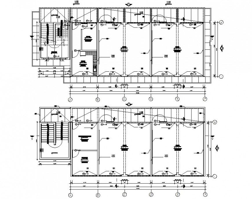2d cad drawing of architecture floor detail