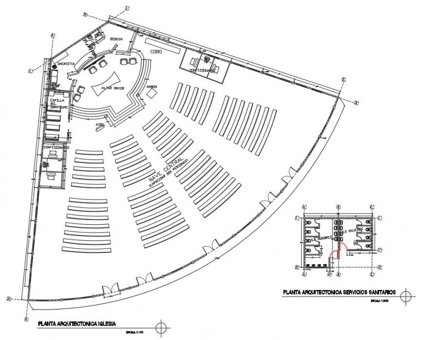 2d cad drawing of auditorium cad file