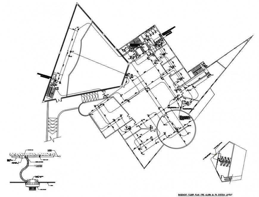 2d cad drawing of basement floor plan autocad software