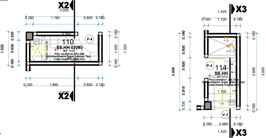 2d cad drawing of bathroom autocad software